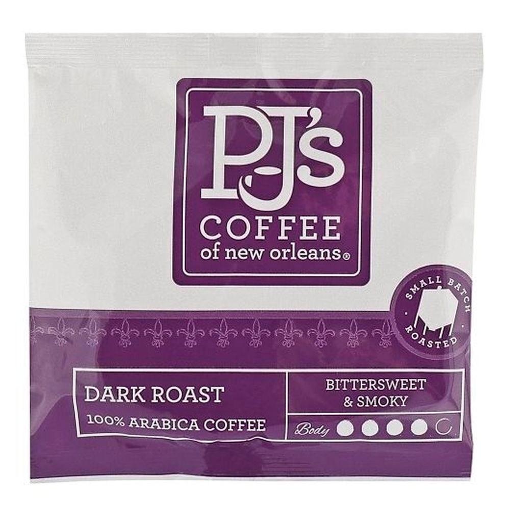 Pjs Coffee Of New Orleans Dark Roast Regular Filter Pack Coffee, 128 count