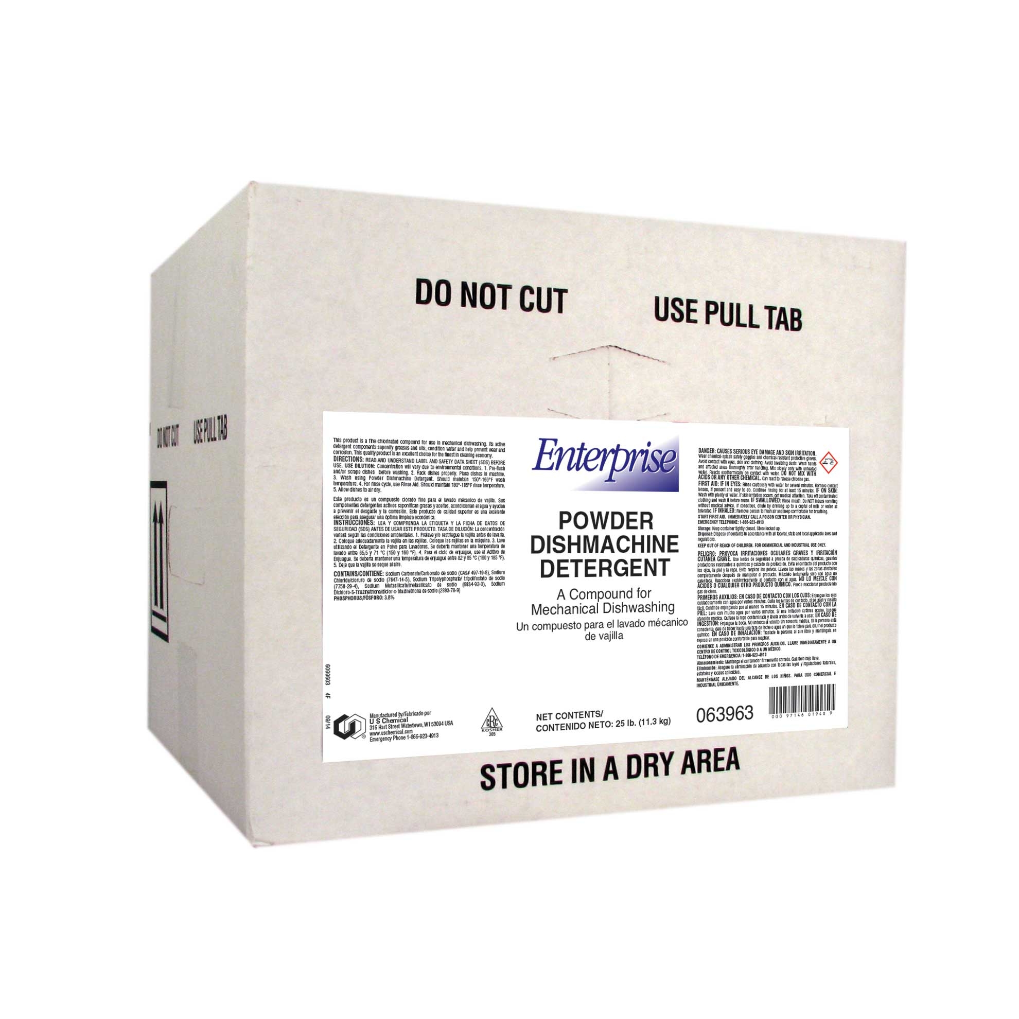 Enterprise Dishmachine Detergent Powder, 25 Pound.