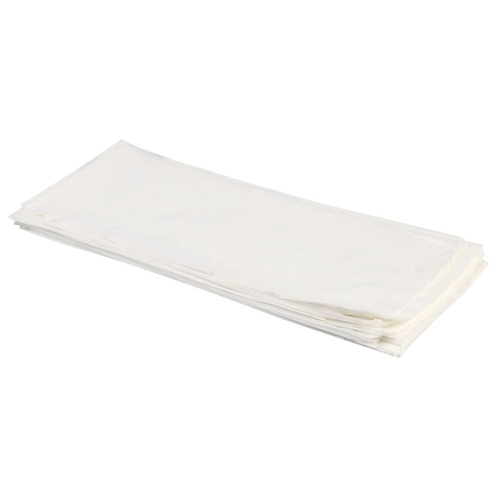 Heritage 40 x 46 inch LLDPE Clear 0.90 Mil Flat Pack Can Liner, 40-45 Gallon Capacity -- 100 per case.