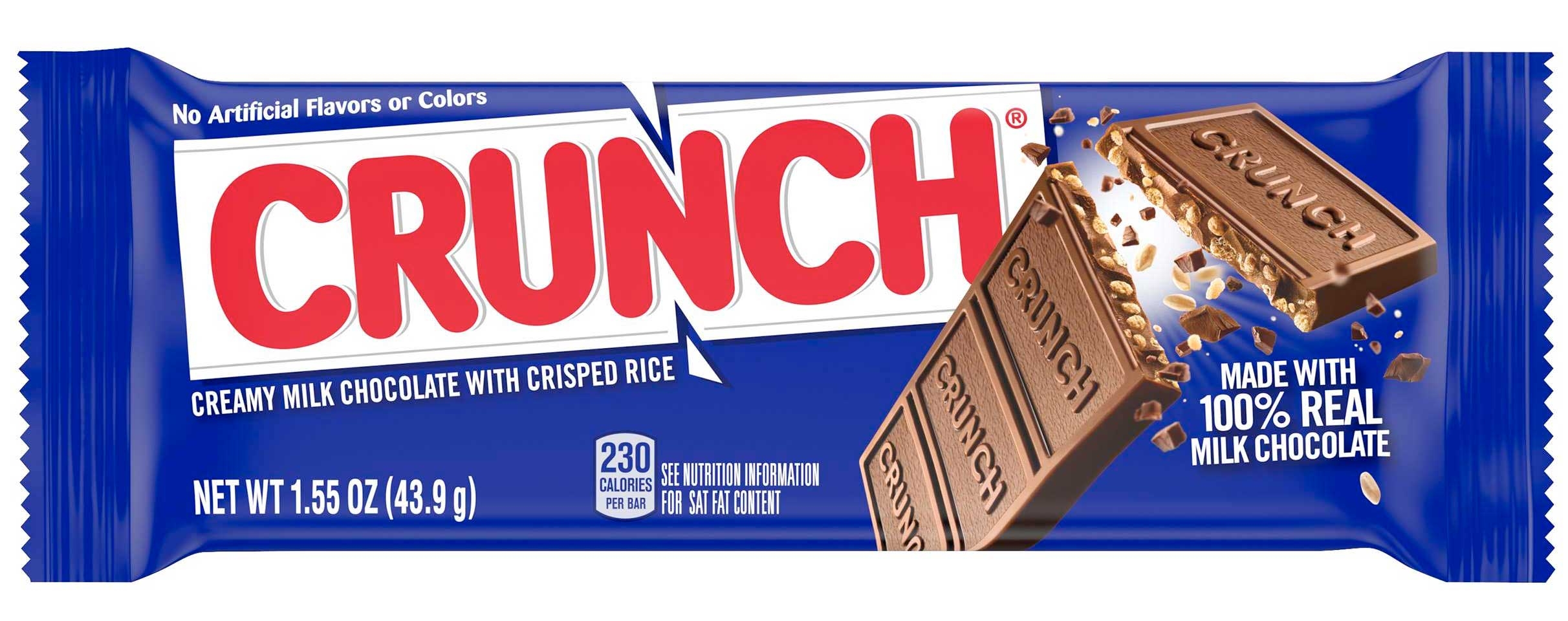 Crunch Singles Creamy Milk Chocolate Bar - Display, 1.55 Ounce -- 360 per case
