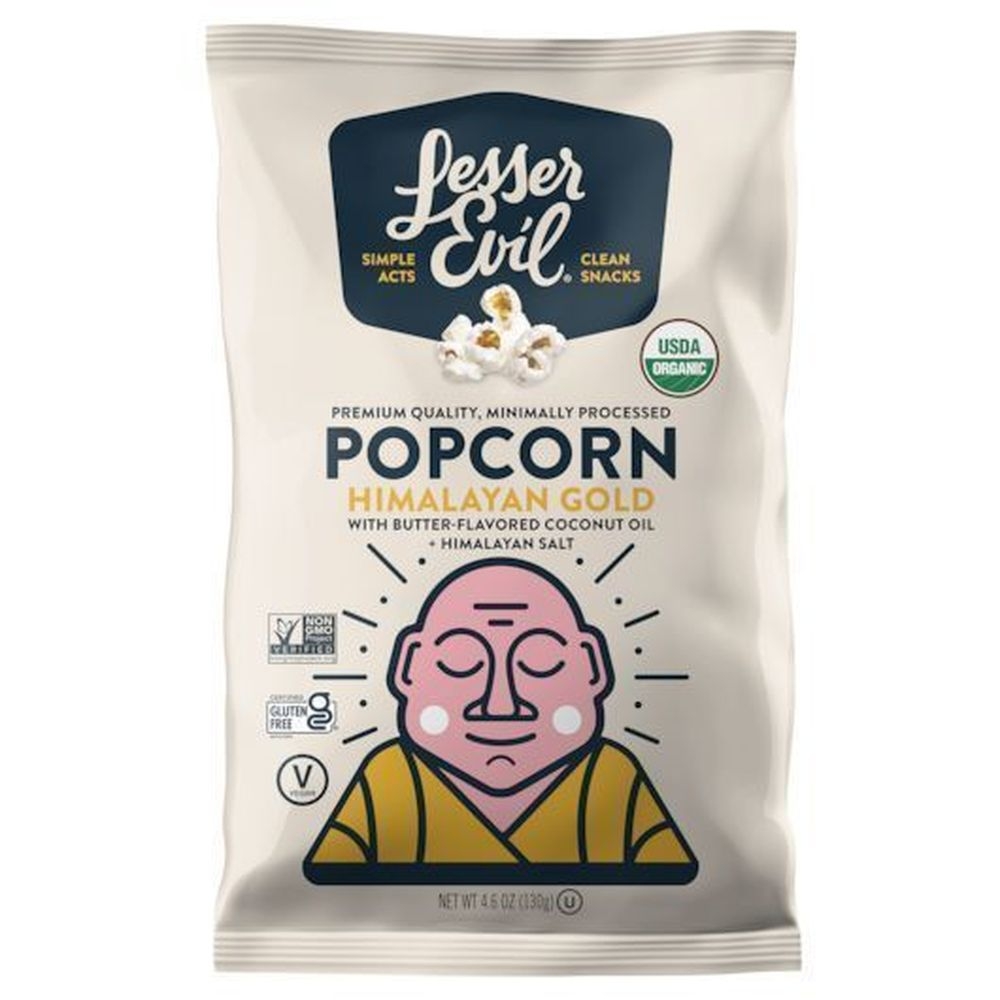 Lesserevil Organic Himalayan Gold Popcorn, 4.6 Ounce -- 6 per case