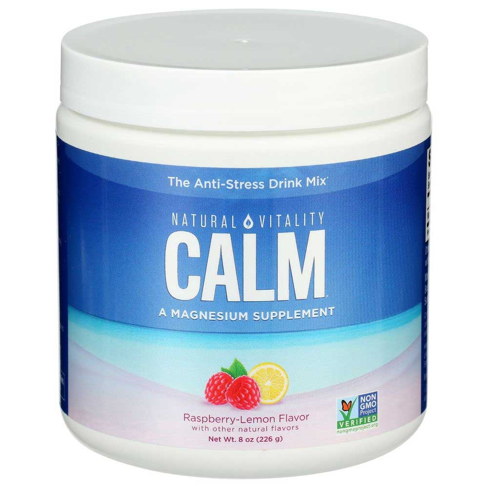 Natural Vitality Calm Raspberry Lemon Flavor Magnesium Powder, 8 Ounce