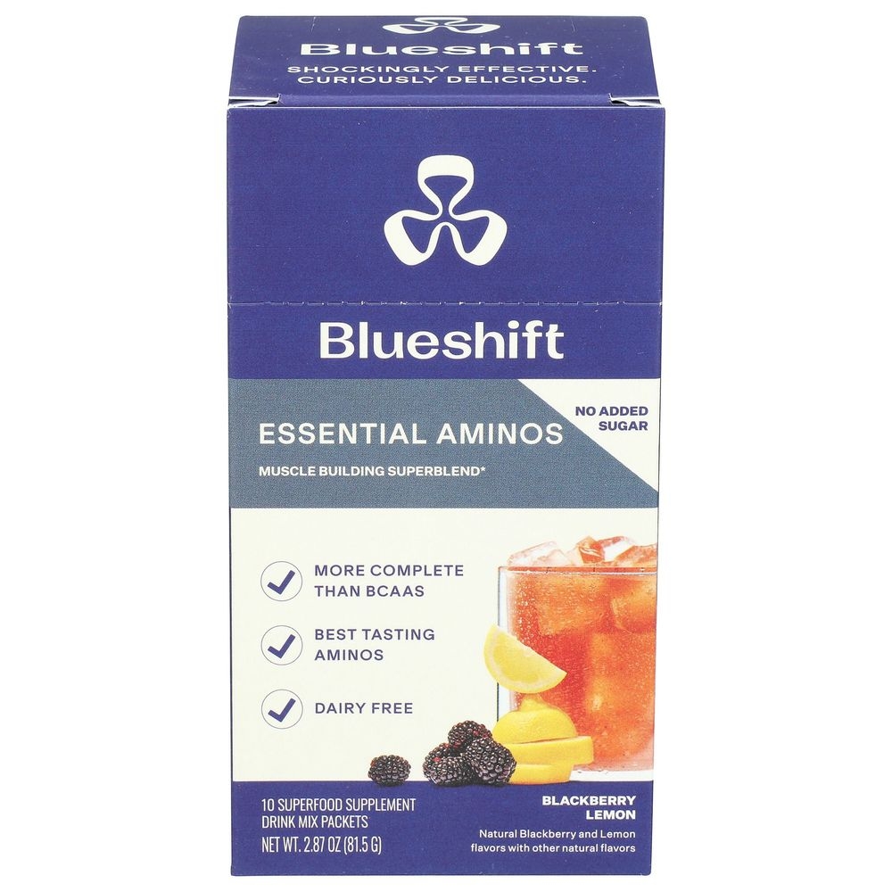 Blueshift Essential Aminos Blackberry Lemon Drink Mix, 10 count