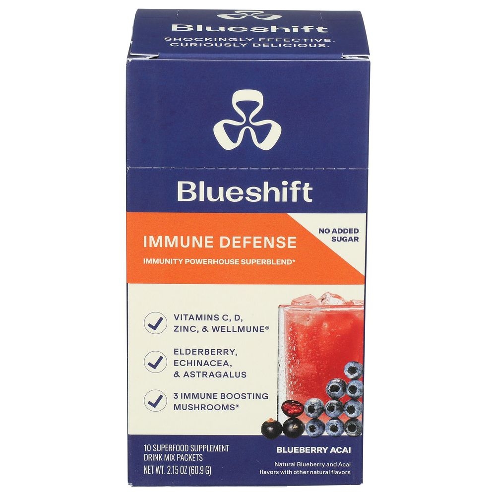 Blueshift Immune Defense Blueberry Acai Drink Mix, 10 count