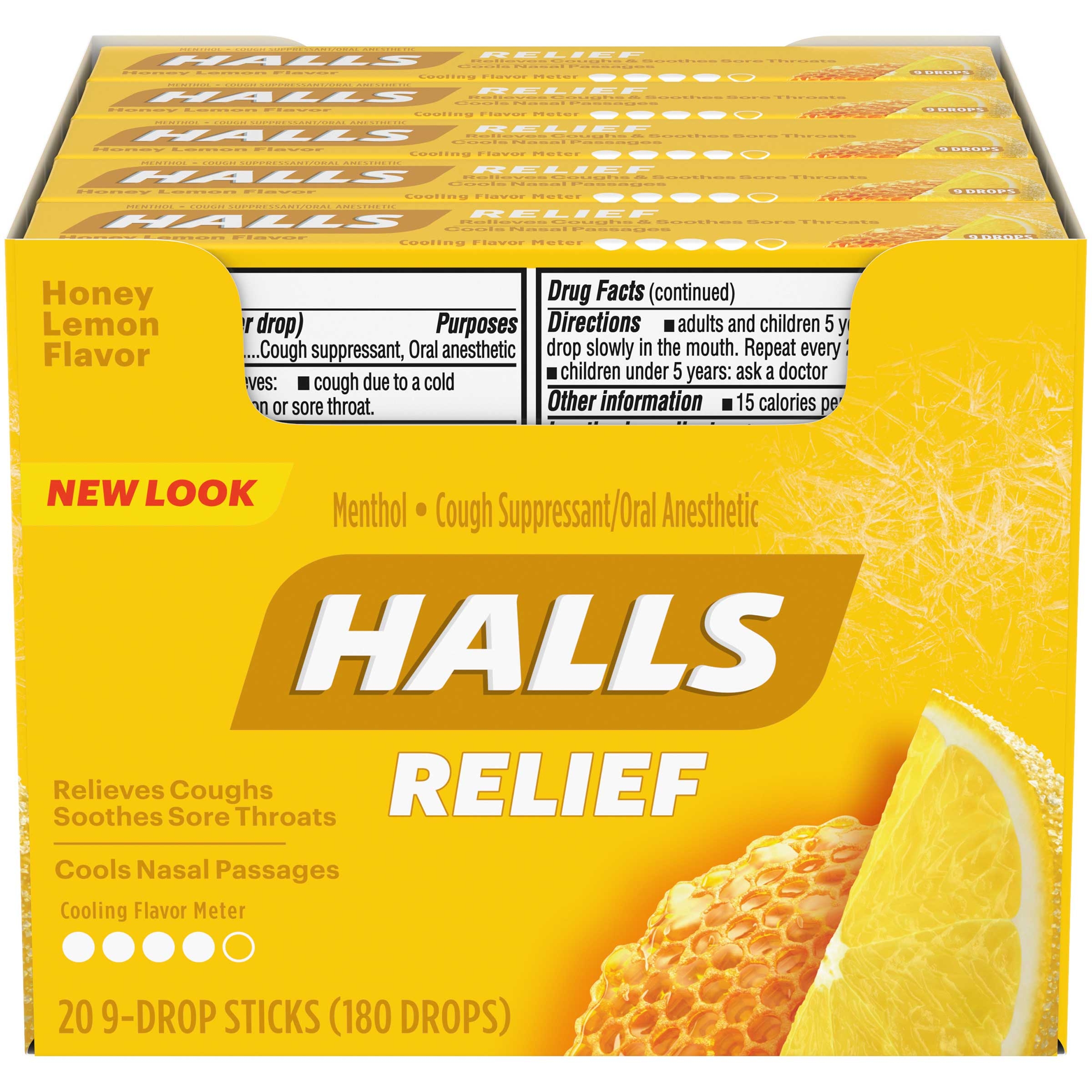 Halls Honey Lemon - 9 peice stick, 480 per case
