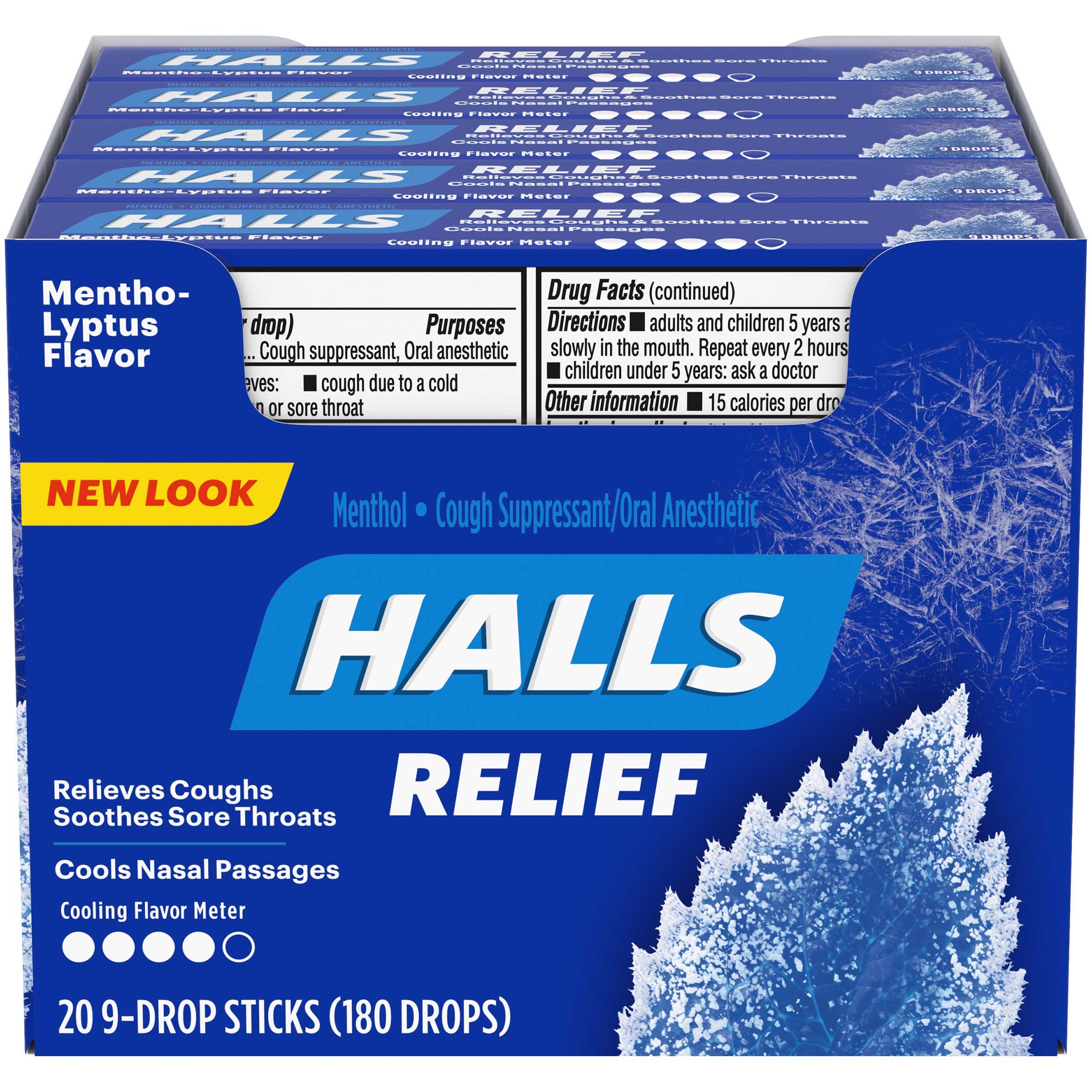 Halls Menthol Lyptus - 9 piece stick, 480 per case