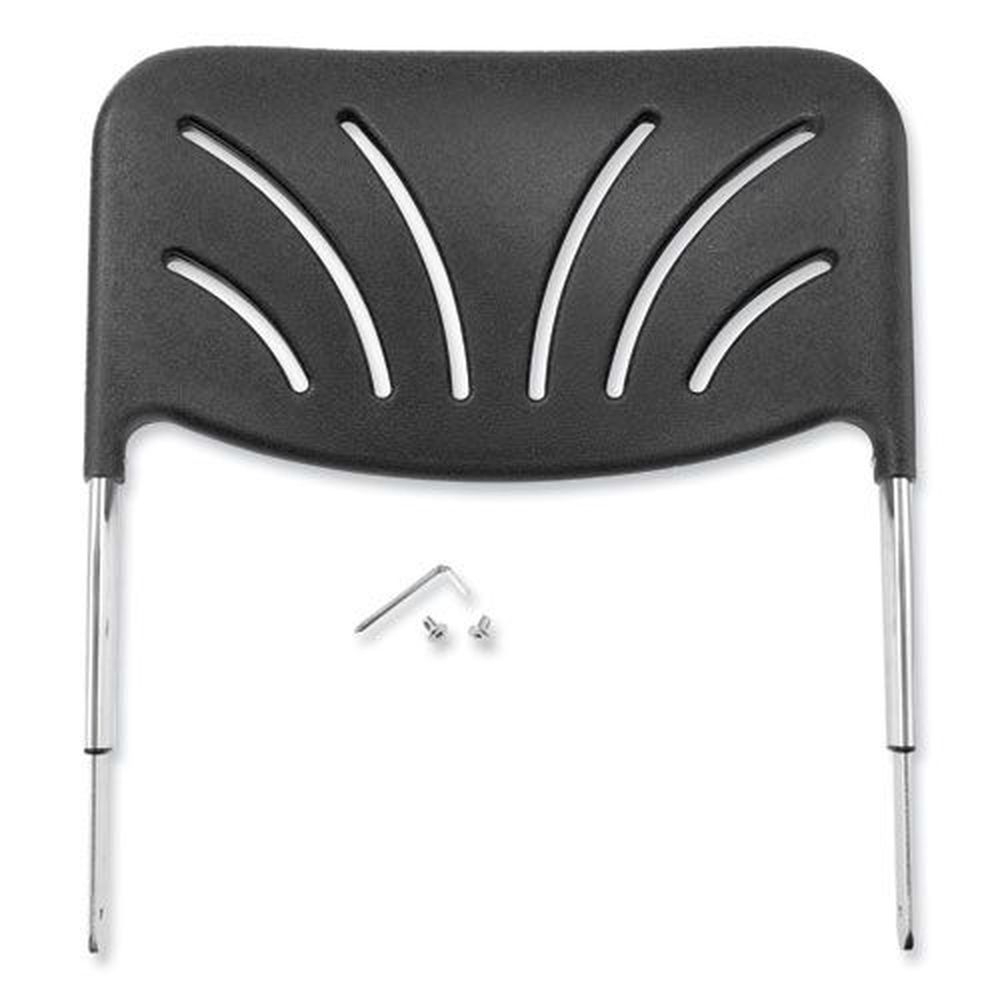 NPS Plastic/Steel Black Backrest for NPS 6600 Series Elephant Z-Stools, 16.25 x 4.5 x 19 inch