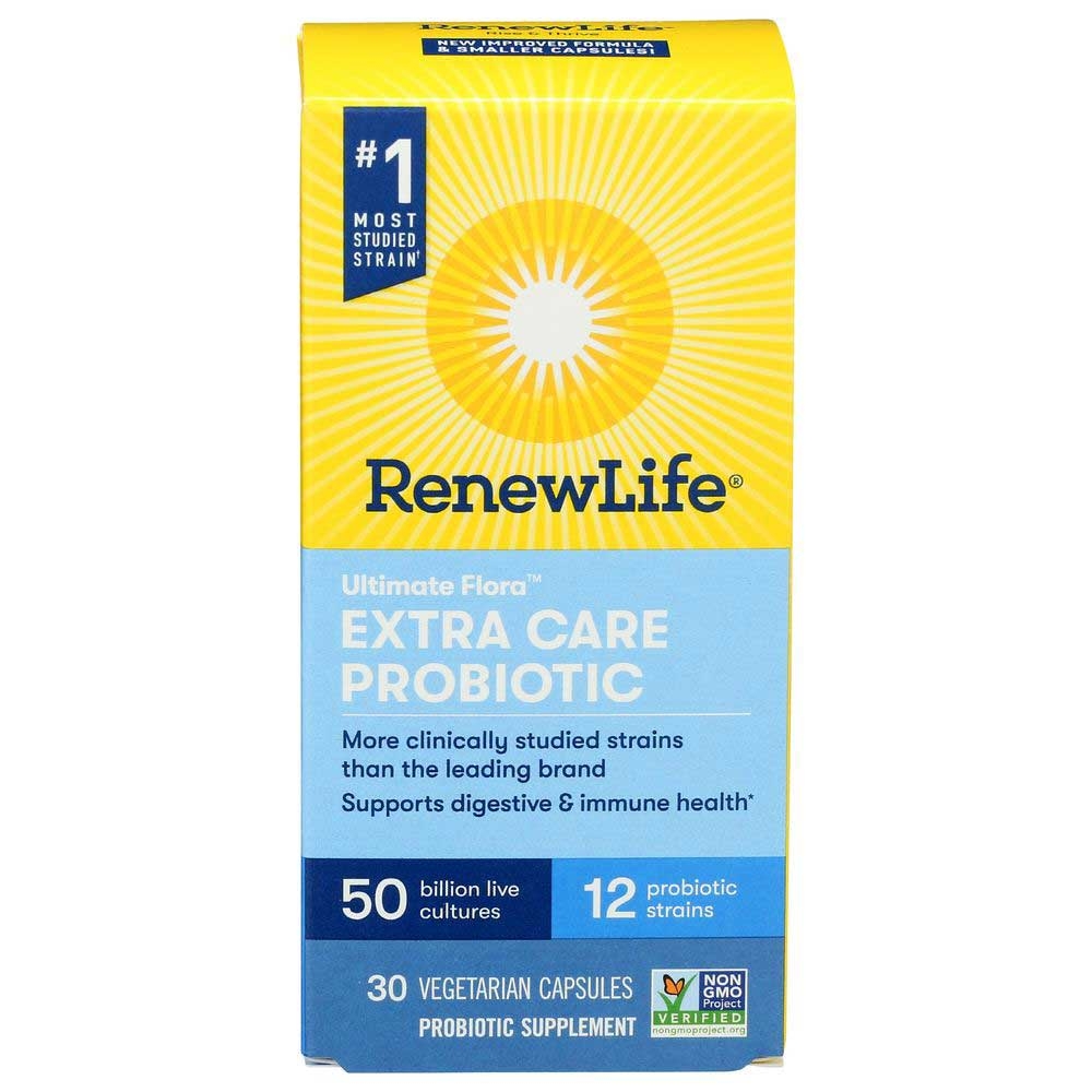 RenewLife Ultimate Flora Extra Care Probiotic 50 Billion Capsule, 30 Vegetarian Capsules -- 6 per case