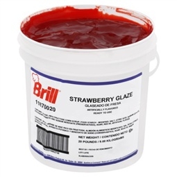 HC Brill Strawberry Glaze Filling, 20 Pound.