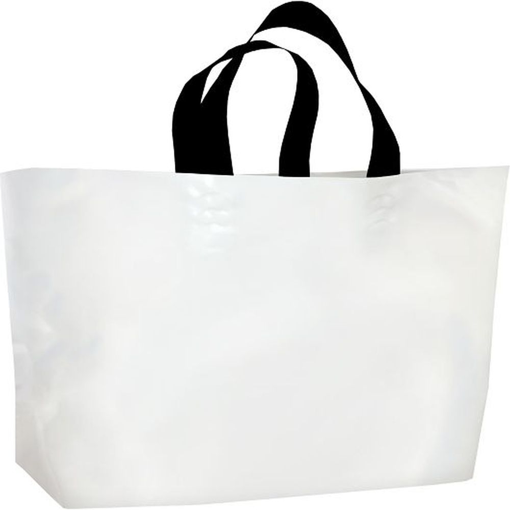 Command Packaging 21 X 13 x 10 inch Plastic White Soft Loop Carry Out Bag, 500 count -- 500 per case