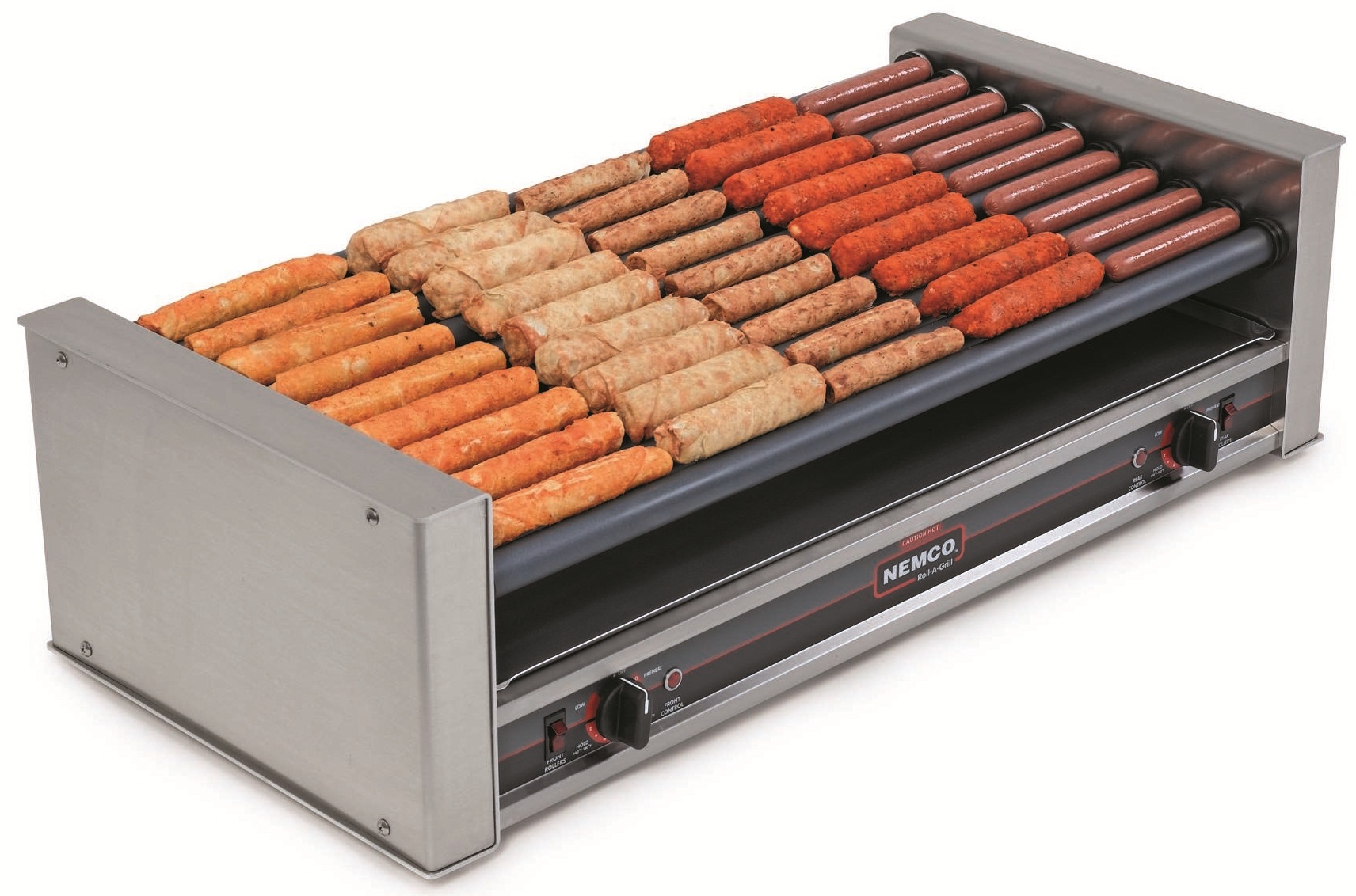 Nemco Narrow 45 Hot Dog Roller Grill with Gripsit