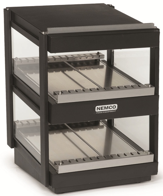 Nemco Black Dual Shelf Horizontal Merchandiser