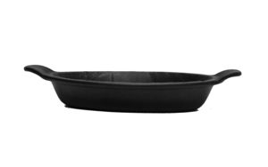 Vertex Black Obsidian Collection Oval Baking Dish with Handles, 7 inch -- 36 per case.
