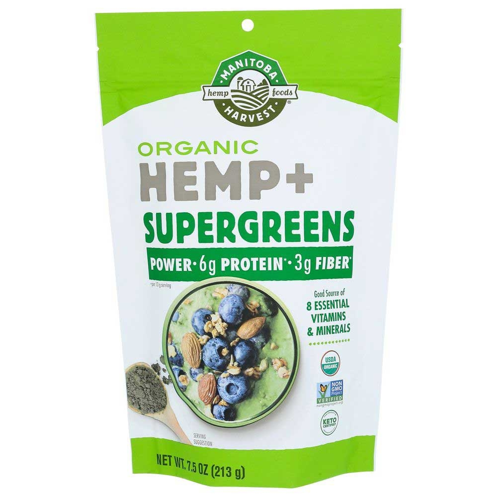Manitoba Harvest Organic Super Greens Hemp Powder, 5.5 Ounce