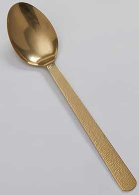American Metalcraft Vintage Gold Hammered Solid Spoon, 13 1/4 inch Length