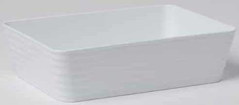 American Metalcraft White ABS Plastic Rectangular Serving Bowl, 96 Ounce