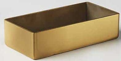 American Metalcraft Stainless Steel Satin Finish Gold Tray, 4-1/4 inch Length x 2-1/4 inch Width x 1 inch Height