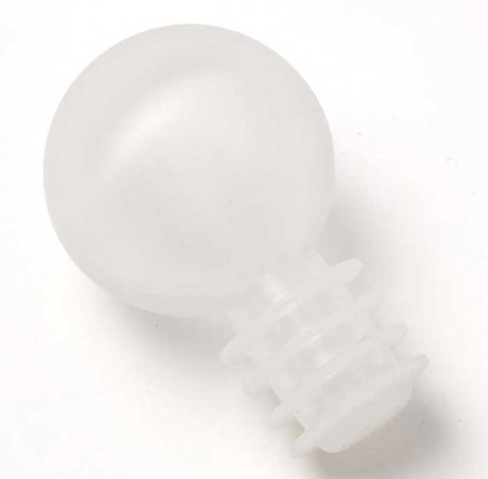 American Metalcraft Frosted Glass and Silicone Bottle Stopper, 1-3/4 inch Dia x 2-3/4 inch Height