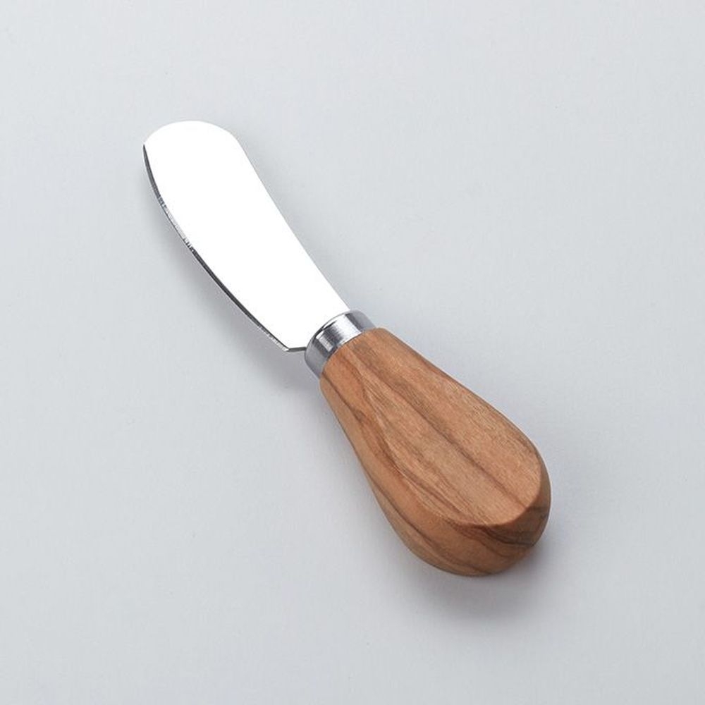 American Metalcraft Olive Wood Cheese Knife Soft Spreader, 5 inch Length
