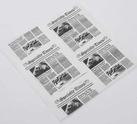 American Metalcraft Newspaper Print Fry Paper, 10 x 10 inch -- 1000 per case