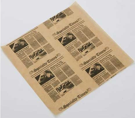 American Metalcraft Natural Newspaper Square Fry Paper, 12 x 12 inch -- 1000 per case