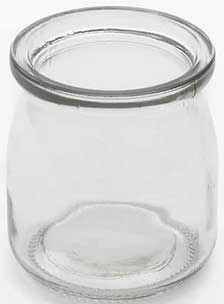 American Metalcraft Round Clear Glass Jar, 6 Ounce