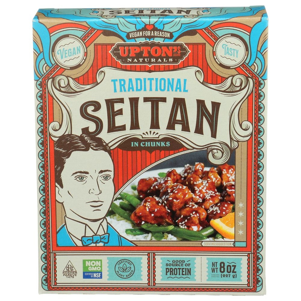 Uptons Naturals Traditional Seitan, 8 Ounce -- 6 per case