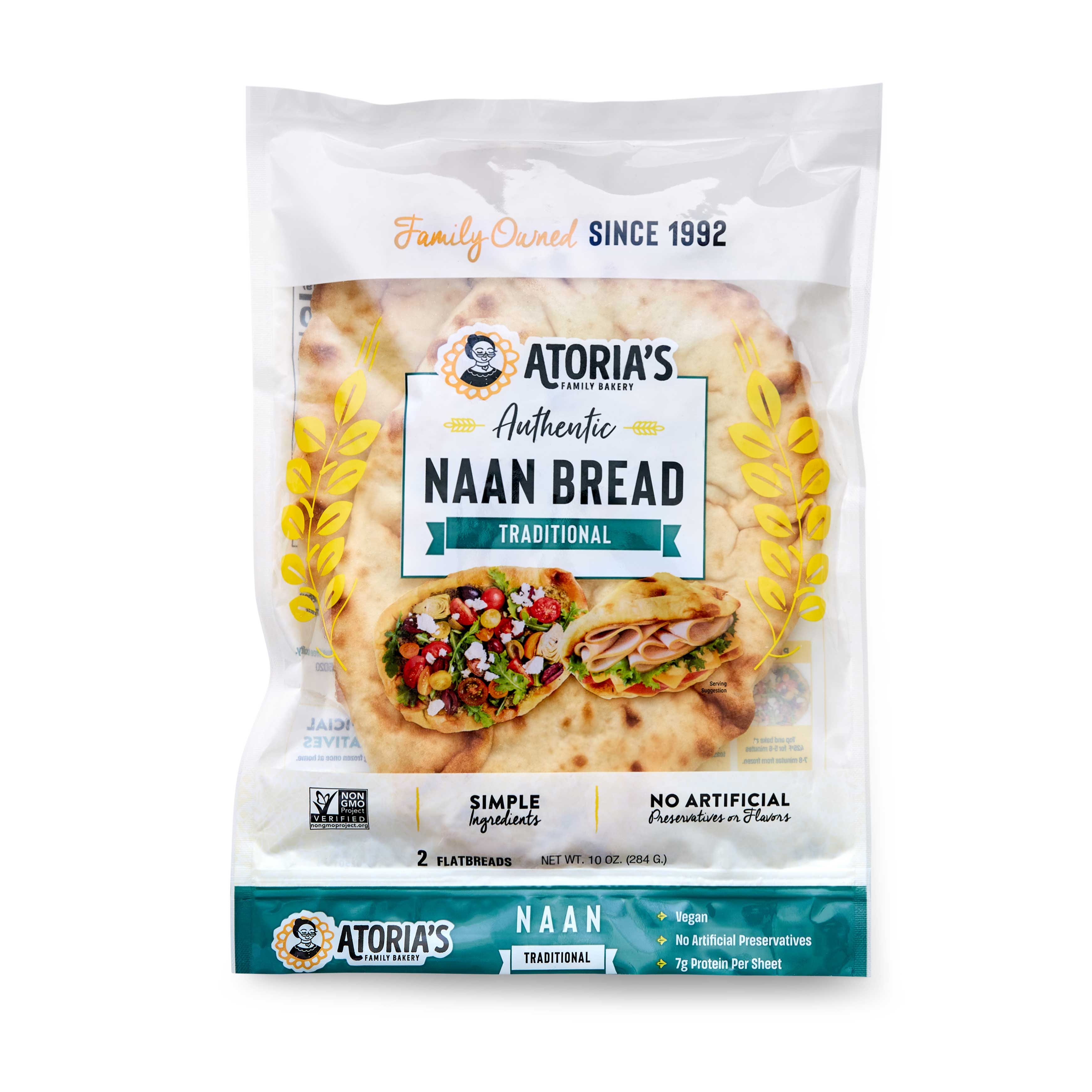 Atorias Traditional Naan Flatbread, 11 Ounce -- 8 per case