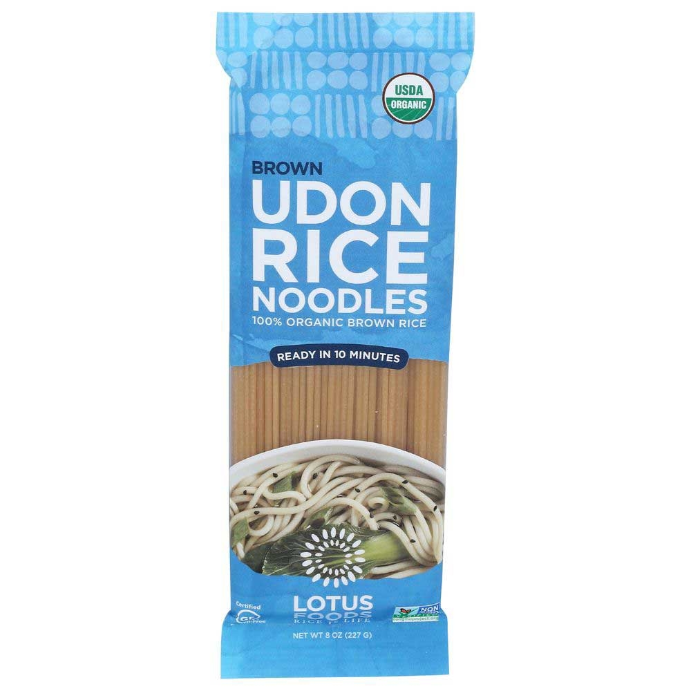 Lotus Foods Organic Brown Udon Rice Noodles, 8 Ounce -- 8 per case