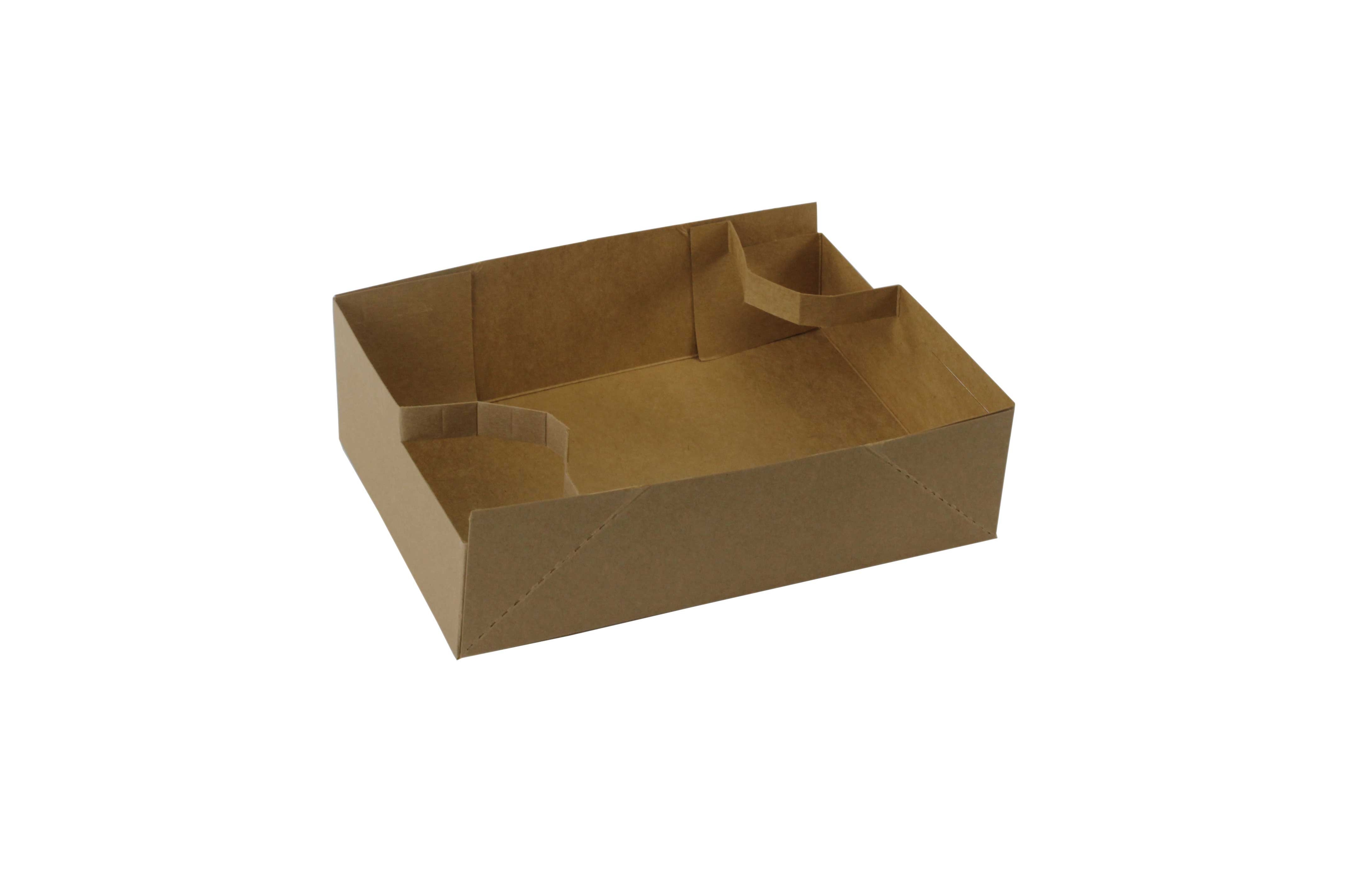 Boxit Kraft Cup Carrier, 9 3/8 x 6.625 x 2.625 inch -- 250 per case.