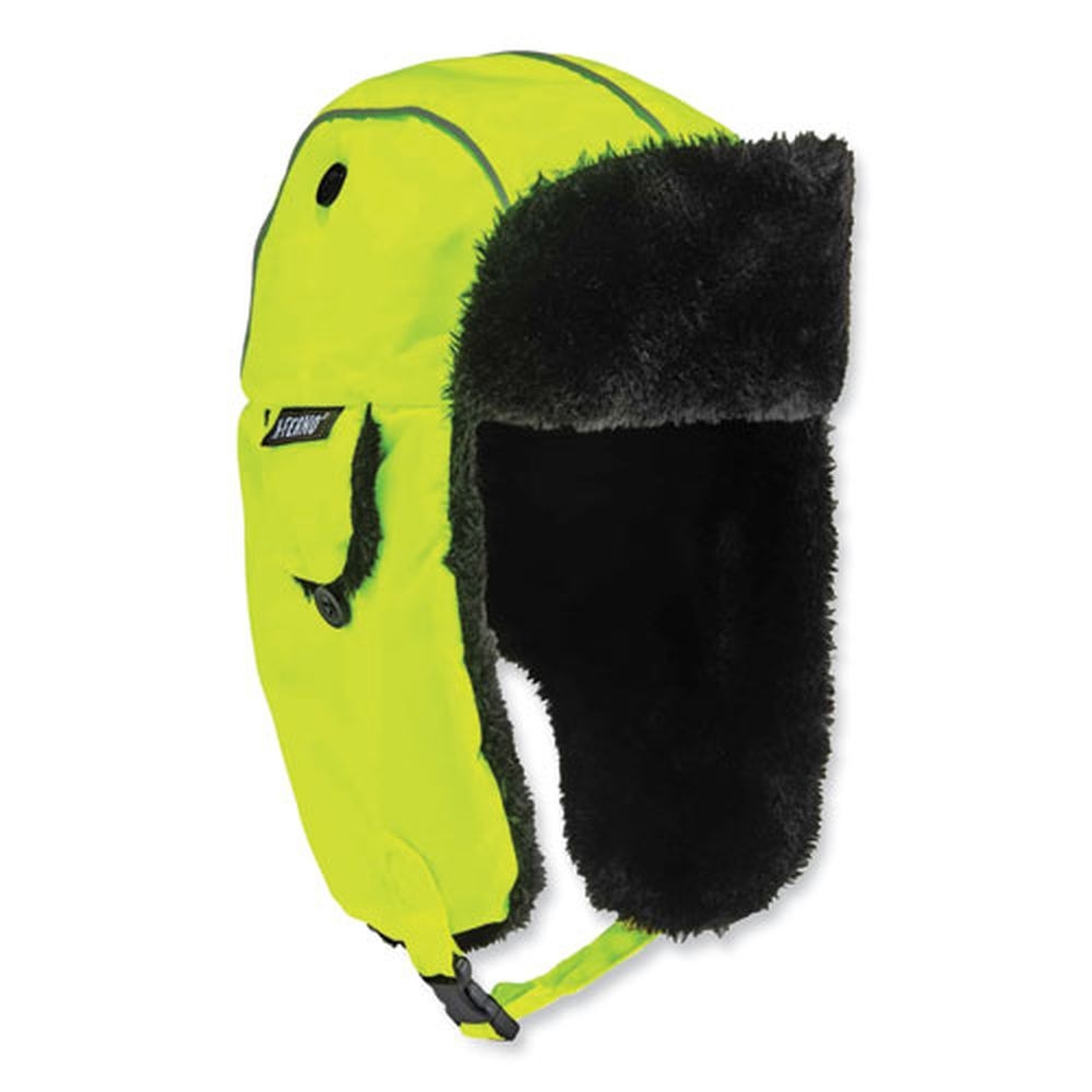 ergodyne N-Ferno 6802 Small/Medium Lime Classic Trapper Hat