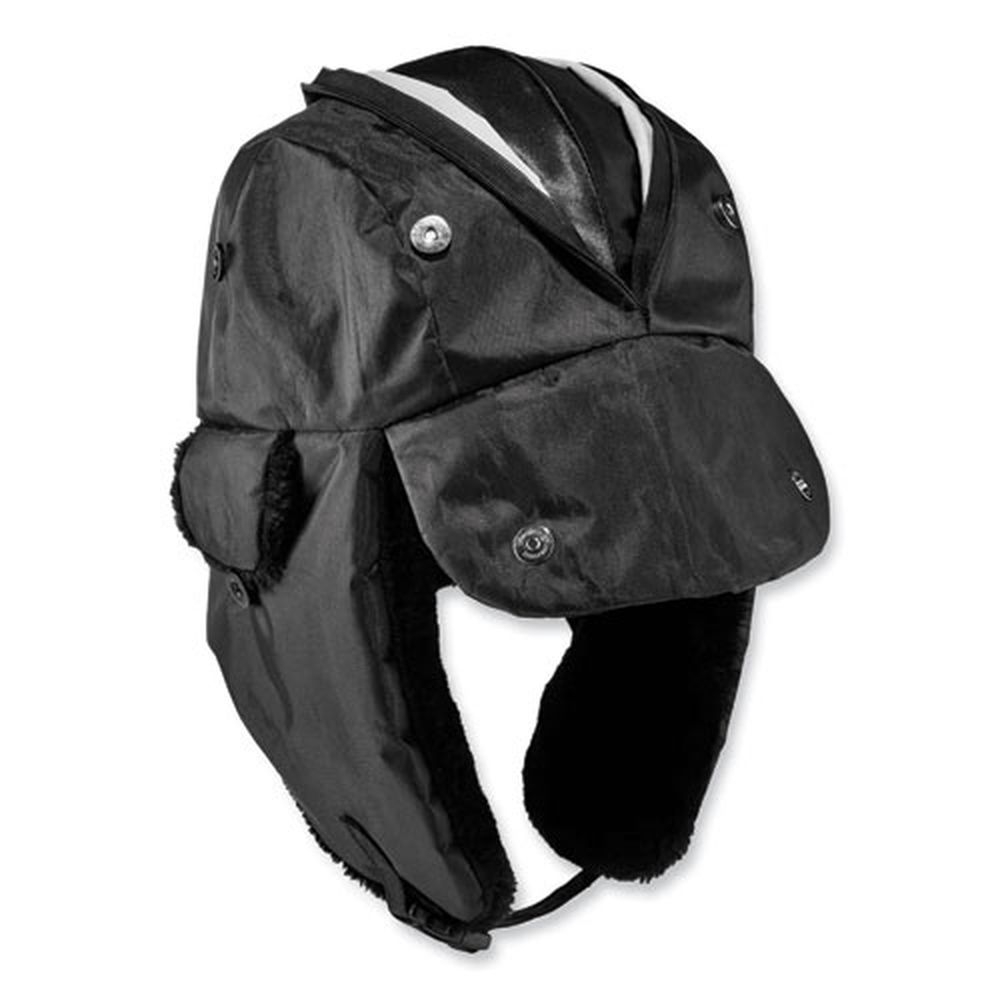 ergodyne N-Ferno 6802Z Small/Medium Black Zippered Trapper Hat