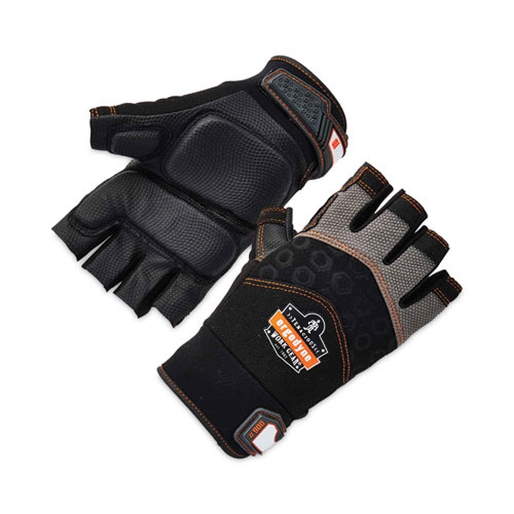 ergodyne ProFlex 900 Black Small Half Finger Impact Gloves