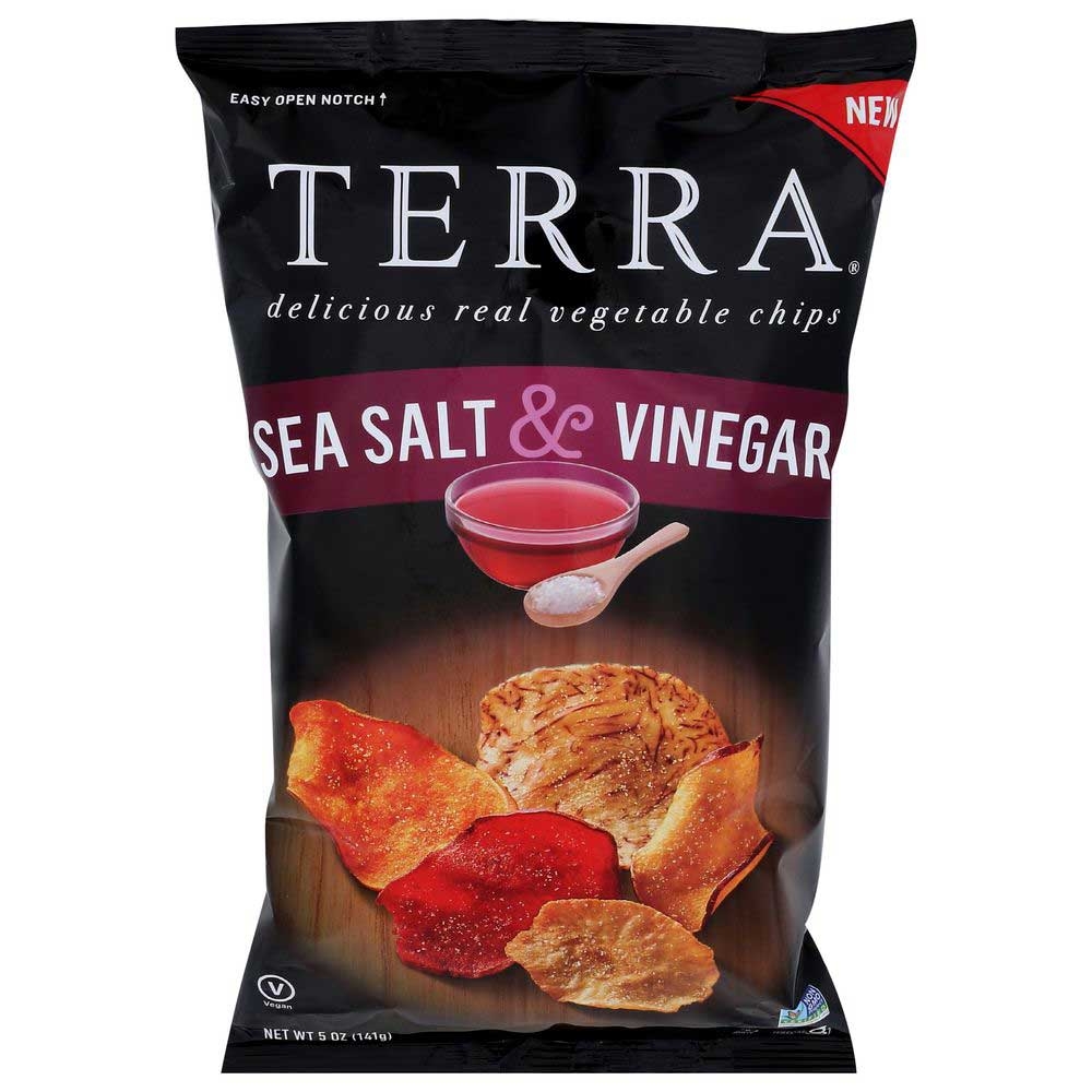 Terra Sea Salt and Vinegar Vegetable Chips, 5 Ounce -- 12 per case
