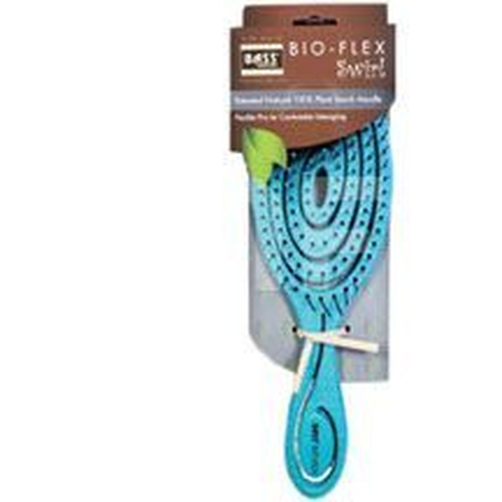 Bass ECF3 Bio-Flex Green Swirl Shape Hairbrush with Plant Based Handle