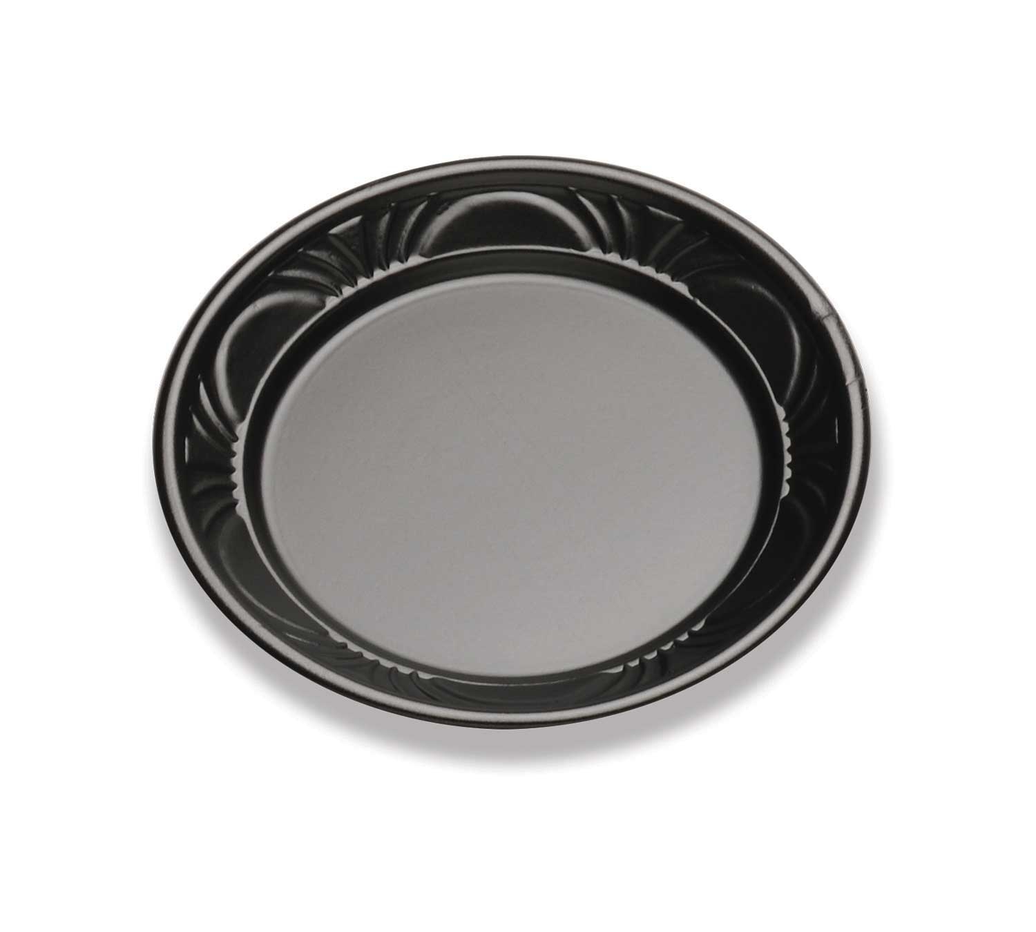 D and W Fine Pack Plastic Black High Gloss Plate, 6 inch -- 1000 per case.