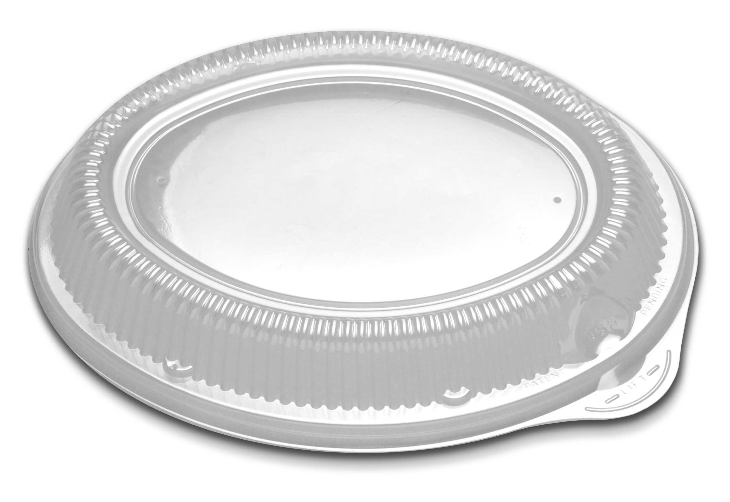 D and W Fine Pack Clear Plastic Oval Platter Stackable Lid Only, 8 x 11 inch -- 250 per case.