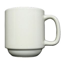 Vertex China Argyle and Catalina Collection Summit Stackable White Mug, 10 Ounce -- 36 per case.