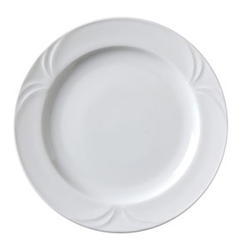 Vertex China Palm Undecorated Euro White Wide Rim Plate, 9 1/4 inch -- 24 per case.