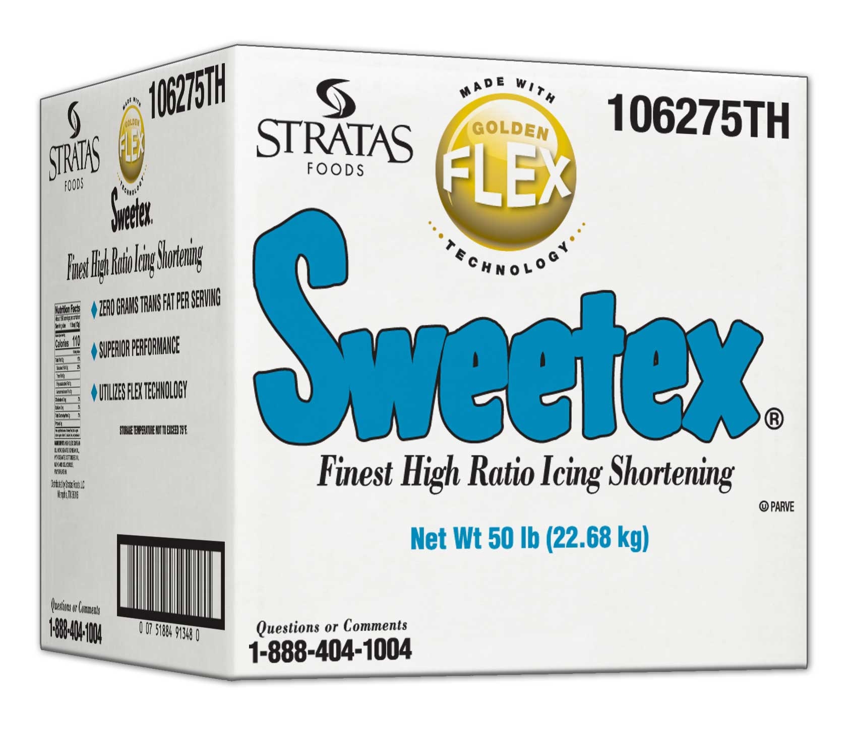 Sweetex Golden Flex Icing Shortening, 50 Pound.