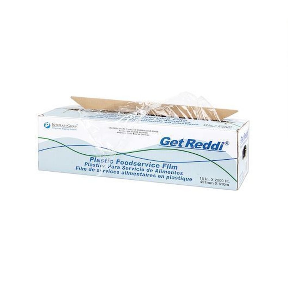 Pitt Plastics Inteplast Film Wrap with Cutter, 18 inch x 2000 feet