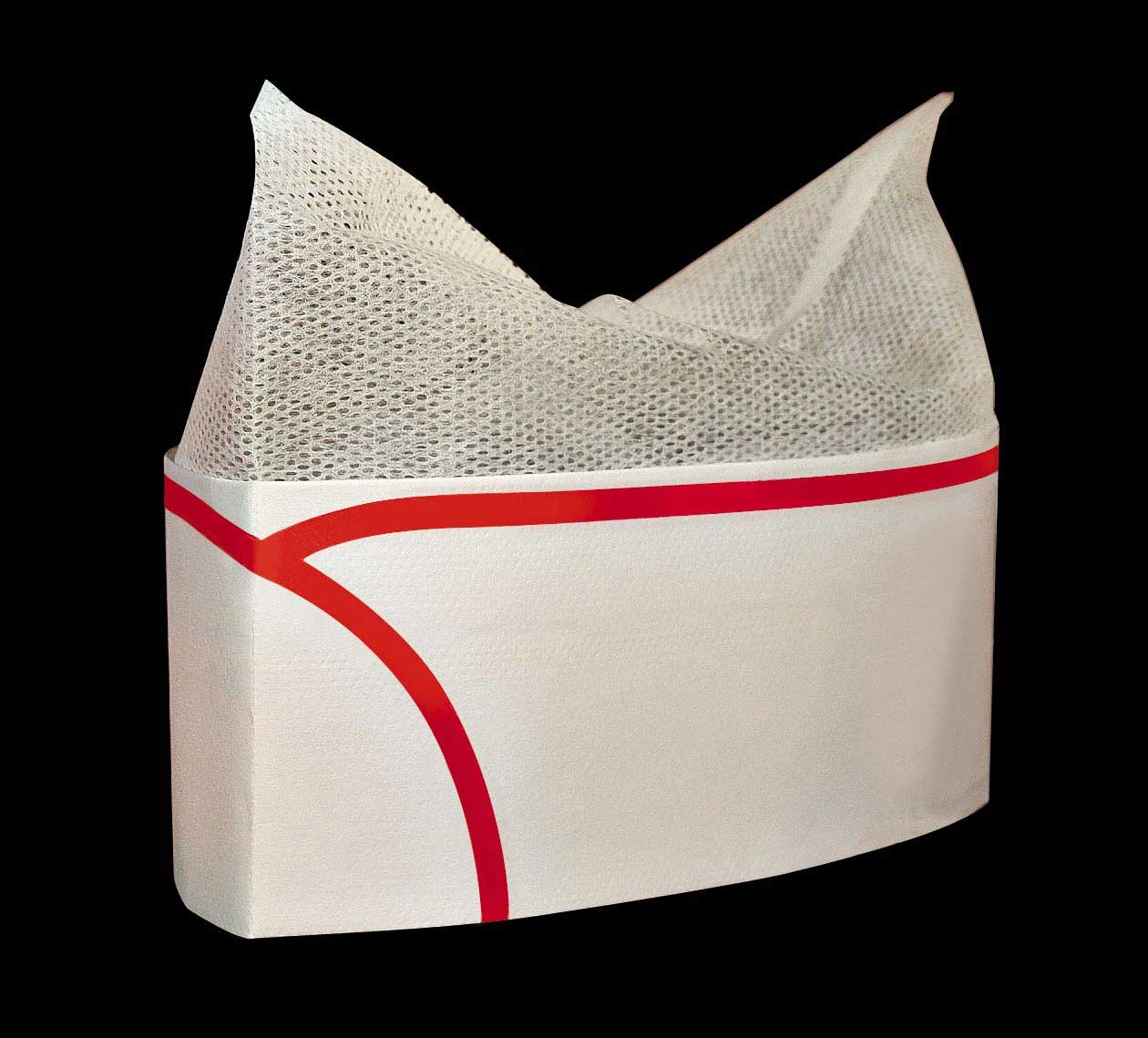 Red Stripe Peak Overseas Cap -- 10 case -- 100 count.