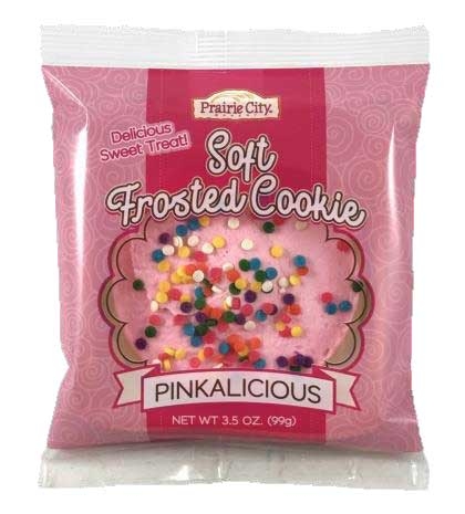Prairie City Bakery Individually Wrapped Pinkalicious Soft Frosted Cookie, 3.5 Ounce -- 60 per case.