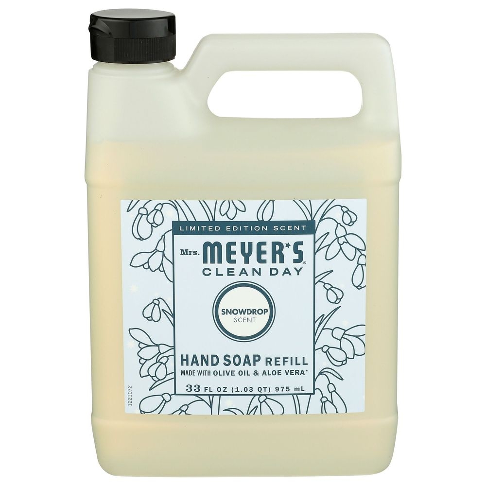 Mrs Meyers Snowdrop Scent Hand Soap Refill, 33 Fluid Ounce -- 6 per case