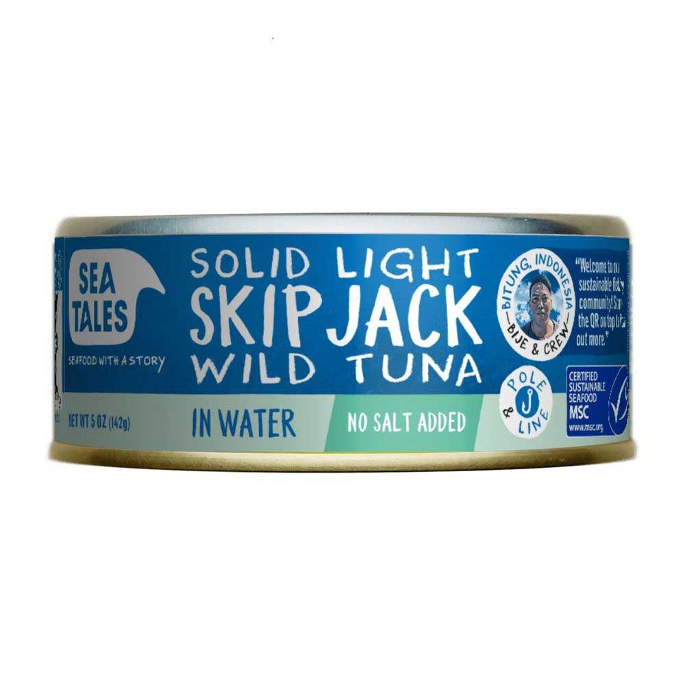 Sea Tales No Salt Added Skipjack Tuna in Water, 5 Ounce -- 12 per case