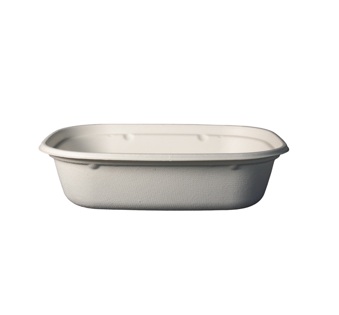 Kitch 24/7 White Rectangle Molded Fiber Bowl, 32 Ounce -- 200 per case