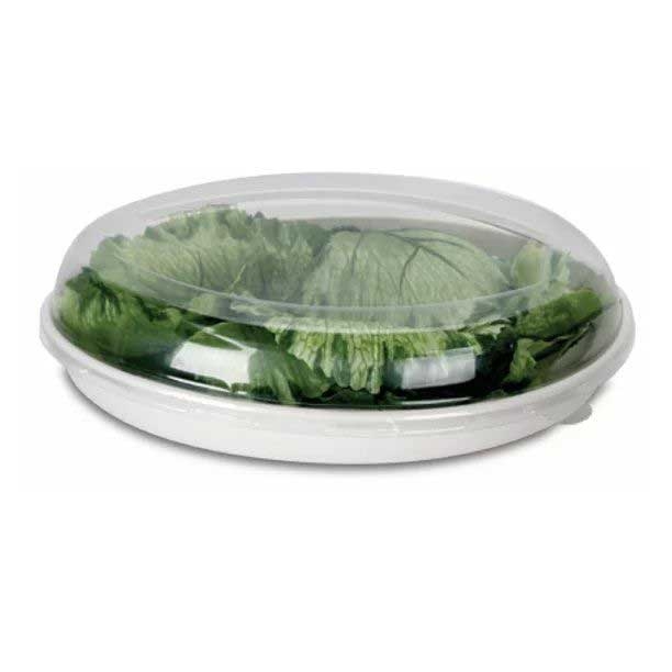 Responsible Products Recycled PET Lid for 32 Ounce Oval Burrito Bowl -- 300 per case