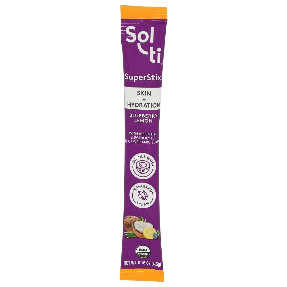 Sol-ti SuperStix Blueberry Lemon Skin Plus Hydration Mix, 1.11 Ounce -- 7 per case