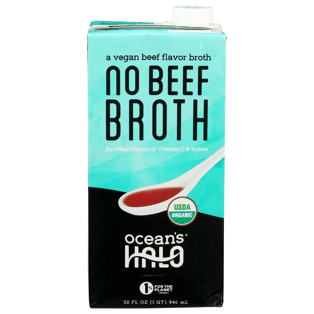 Oceans Halo Organic No Beef Broth, 32 Fluid Ounce -- 6 per case