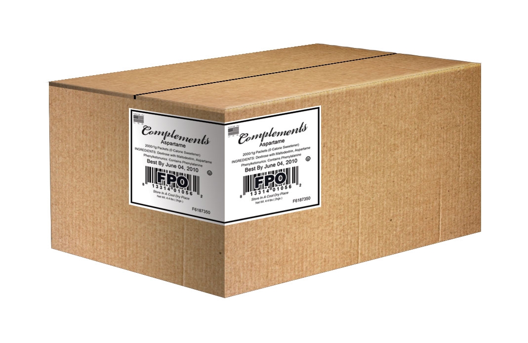 Complements Aspartame Sweetener, 2000 count per pack.